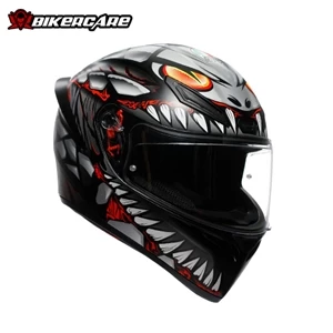 MŨ BẢO HIỂM FULLFACE AGV K1 S - LYZARD MATT BLACK/GREY/RED - 2025