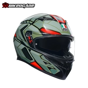 MŨ BẢO HIỂM FULLFACE AGV K3 - DECEPT MATT BLACK/GREEN/RED - 2024