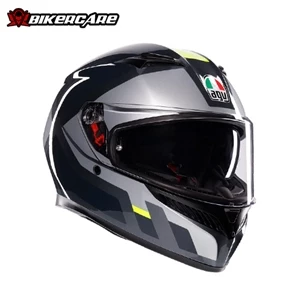 MŨ BẢO HIỂM FULLFACE AGV K3 - SHADE GREY/YELLOW FLUO - 2024