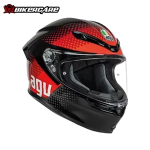 MŨ BẢO HIỂM FULLFACE AGV K6 S - FISION BLACK/RED - 2024